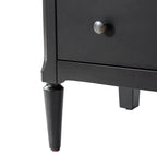 Griselda Transitional 3-Drawer Nightstand with Hidden Compartment, Pull-Out Tray & Power Outlet  Solid Wood Elegance