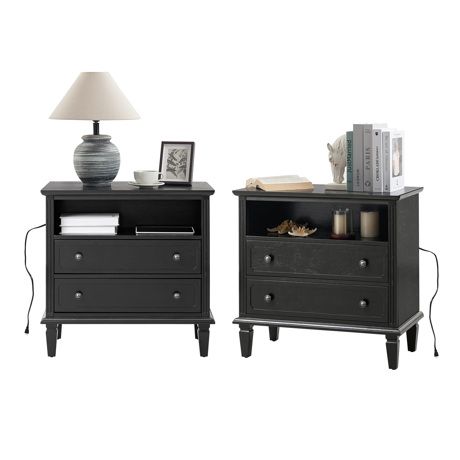 Galatea 2 - Drawer Solid Wood Nightstand Chest(Optional Types)