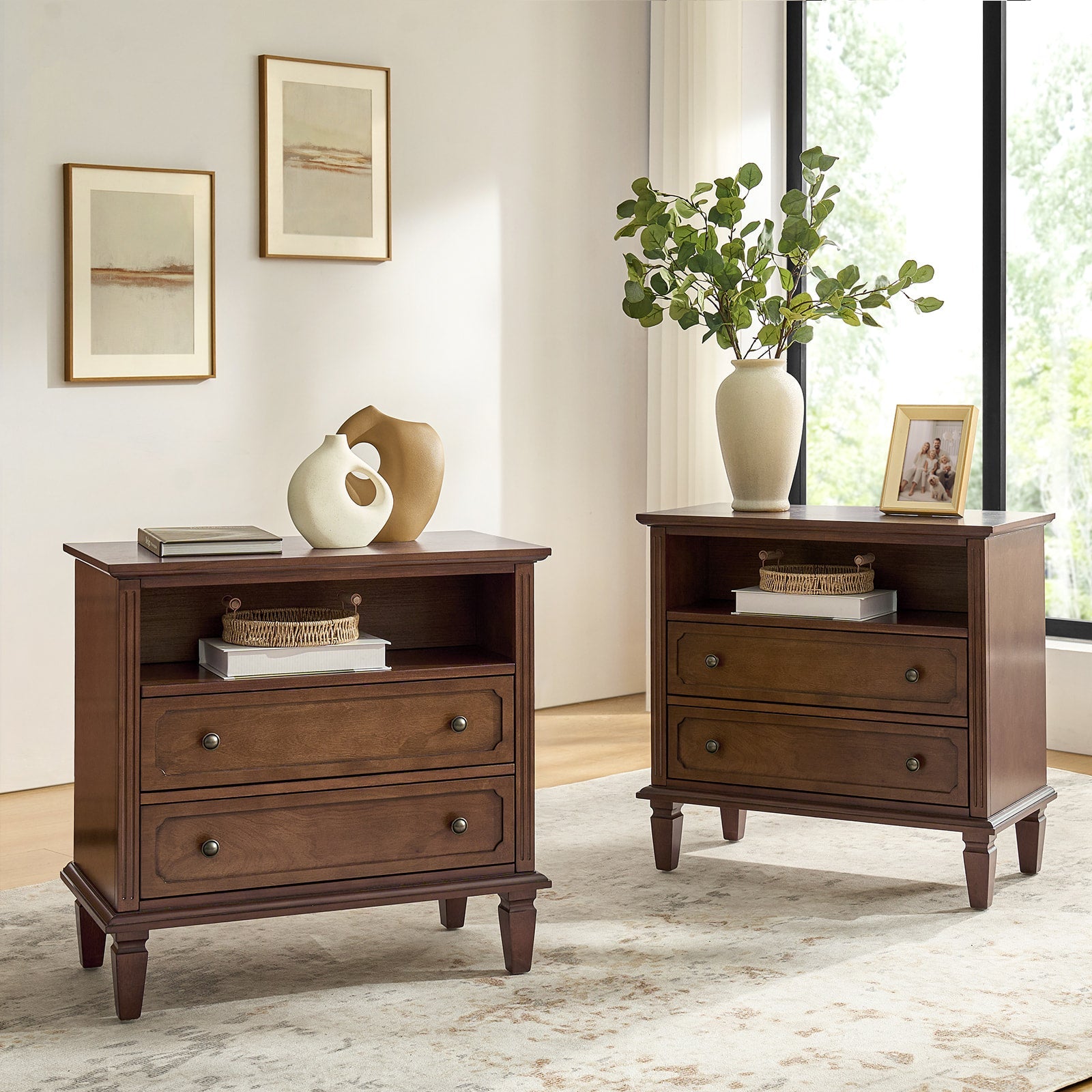 Galatea 2 - Drawer Solid Wood Nightstand Chest(Optional Types)