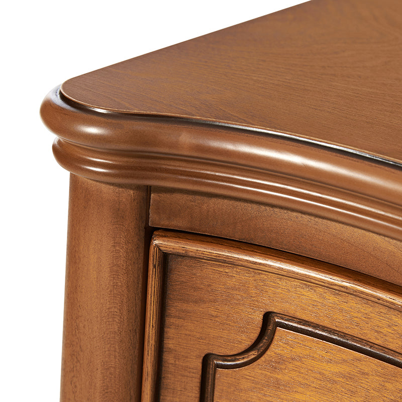 Bernhard 3-Drawer Traditional Style Nightstand Chest with Built-In Outlets(Optional Types)