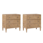 Lorenz Transitional 3-Drawer Nightstand with Charging Station(Optional Types)