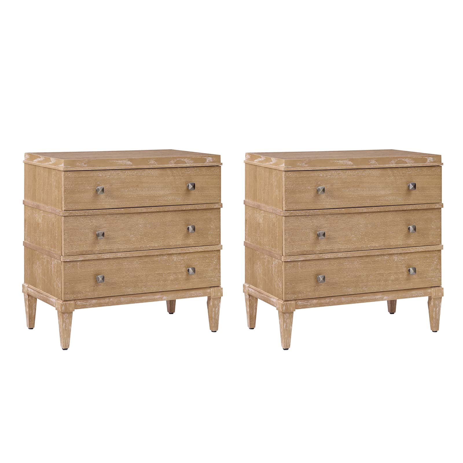 Lorenz Transitional 3-Drawer Nightstand with Charging Station(Optional Types)