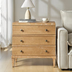 Lorenz Transitional 3-Drawer Nightstand with Charging Station(Optional Types)