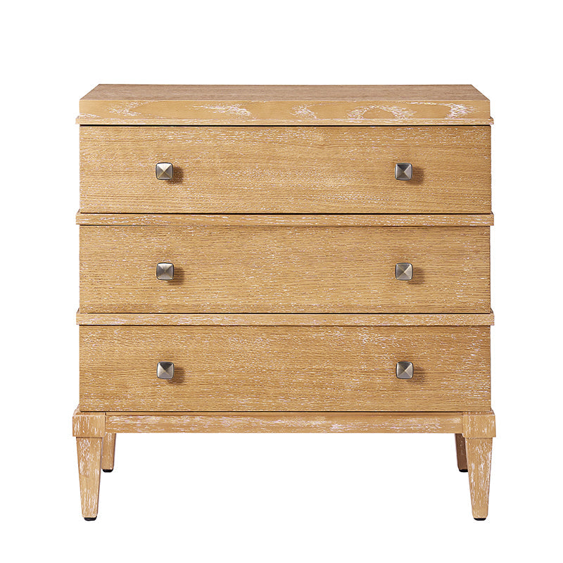 Lorenz Transitional 3-Drawer Nightstand with Charging Station(Optional Types)