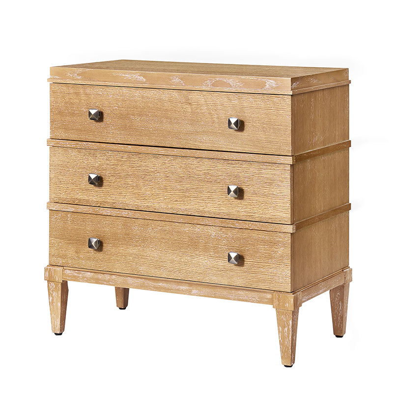 Lorenz Transitional 3-Drawer Nightstand with Charging Station(Optional Types)