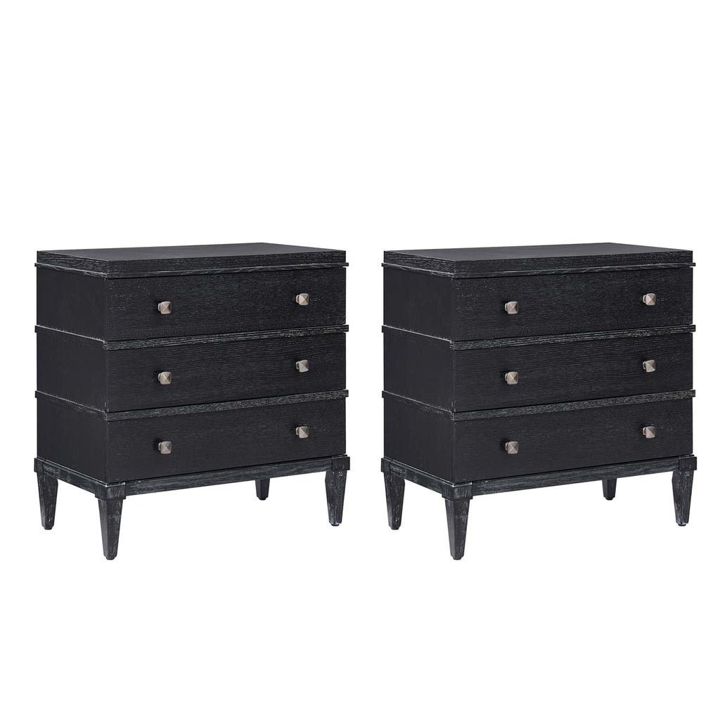 Lorenz Transitional 3-Drawer Nightstand with Charging Station(Optional Types)