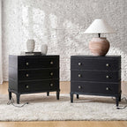 Lorenz Transitional 3-Drawer Nightstand with Charging Station(Optional Types)