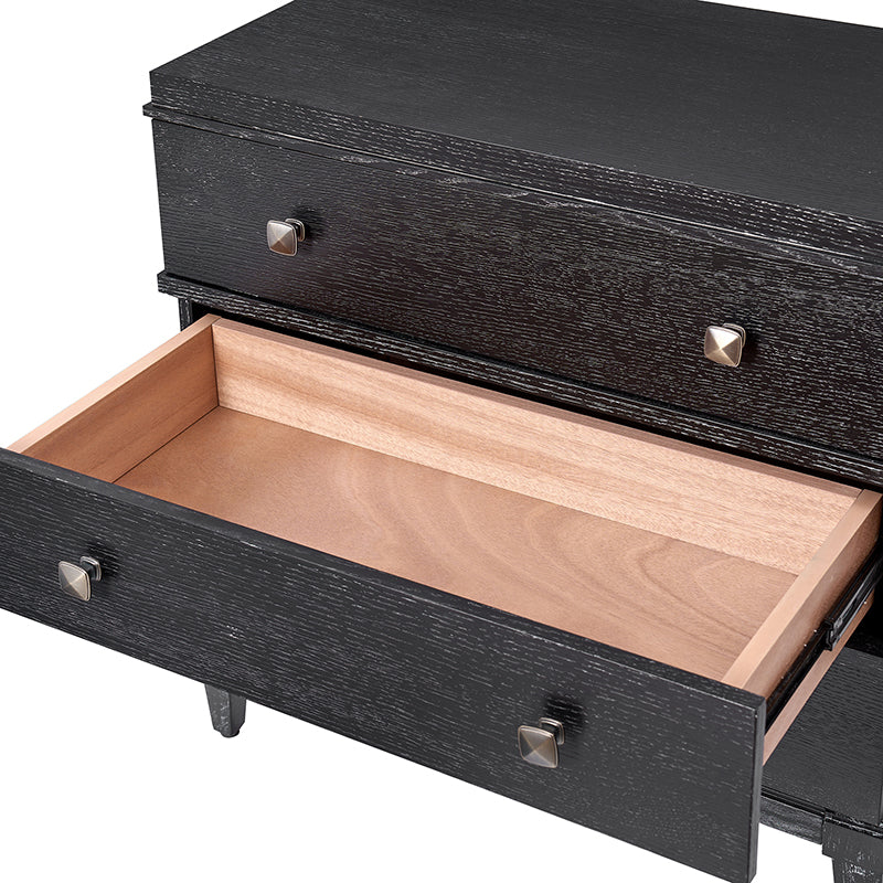 Lorenz Transitional 3-Drawer Nightstand with Charging Station(Optional Types)