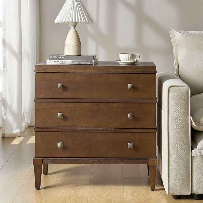 Lorenz Transitional 3-Drawer Nightstand with Charging Station(Optional Types)