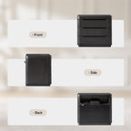 Yolanda Large 3-Drawer Nightstand with Hidden Storage(Optional Types)