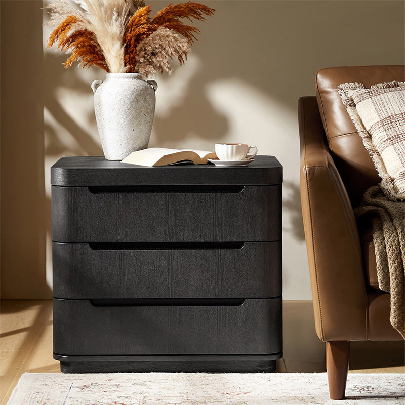 Yolanda Large 3-Drawer Nightstand with Hidden Storage(Optional Types)