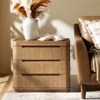 Yolanda Large 3-Drawer Nightstand with Hidden Storage(Optional Types)