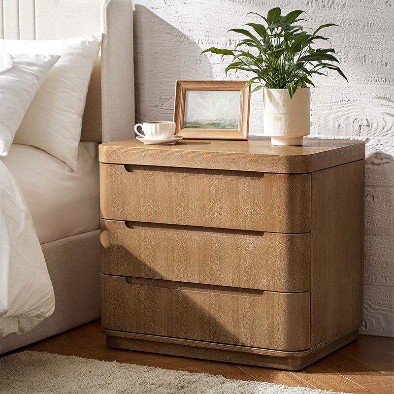 Yolanda Large 3-Drawer Nightstand with Hidden Storage(Optional Types)