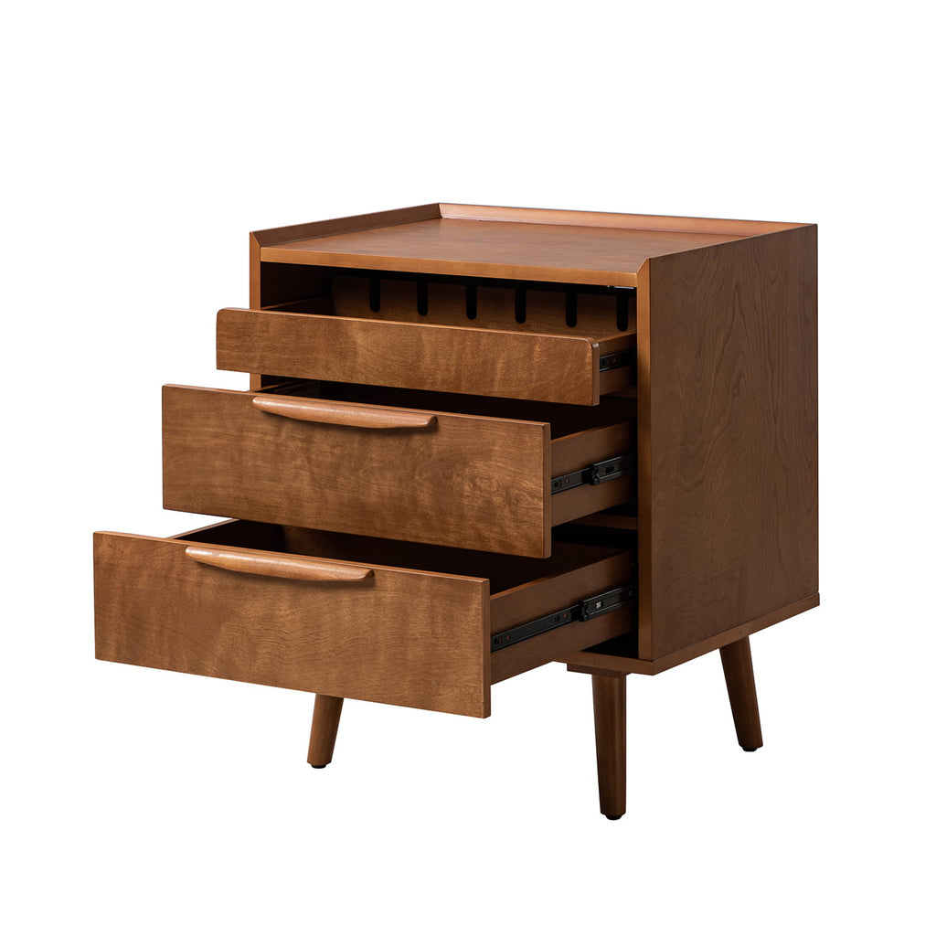Janet 3 - Drawer Nightstand(Optional Types)