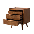 Janet 3 - Drawer Nightstand(Optional Types)