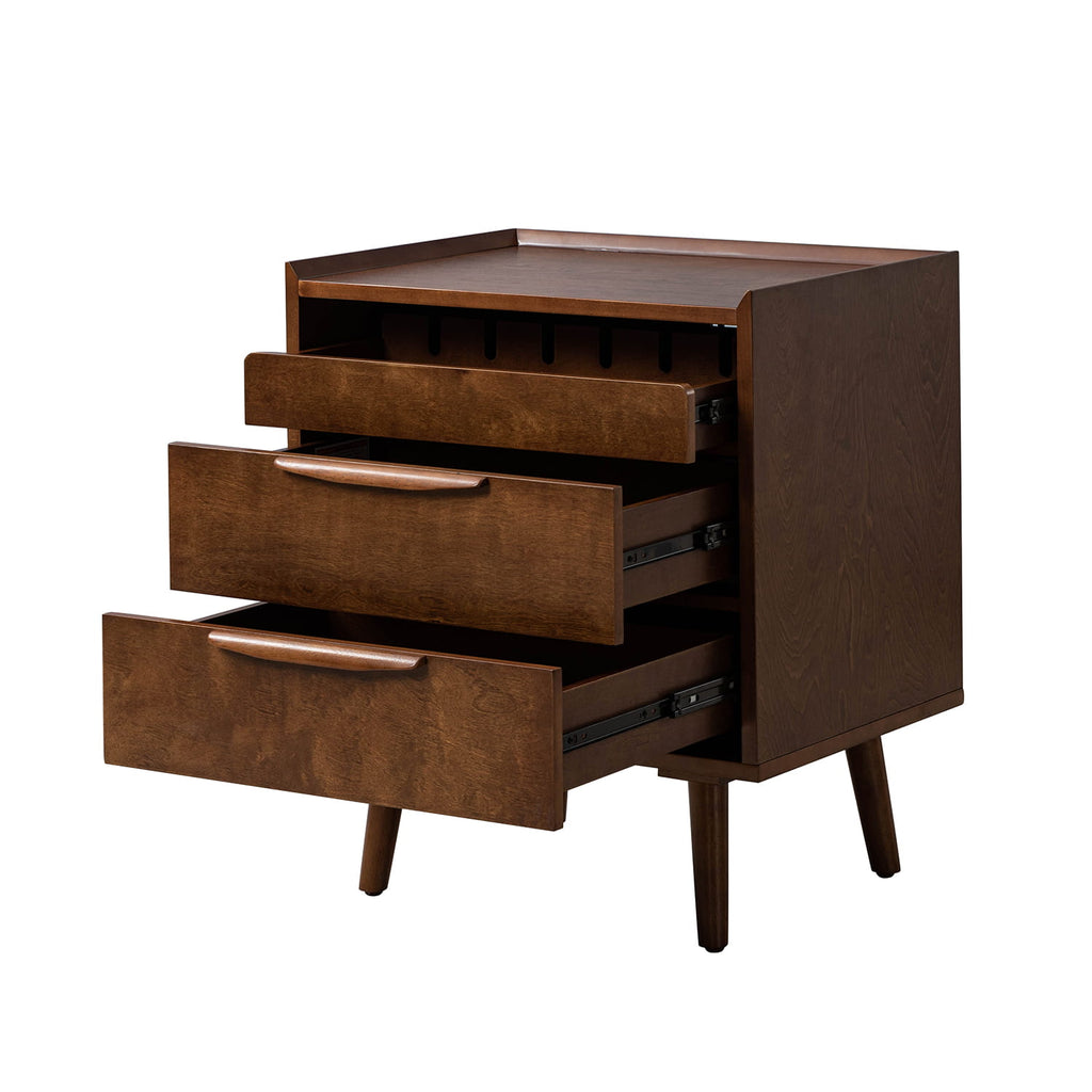 Janet 3 - Drawer Nightstand(Optional Types)