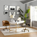 Michele Vegan Leather Task Accent Chair