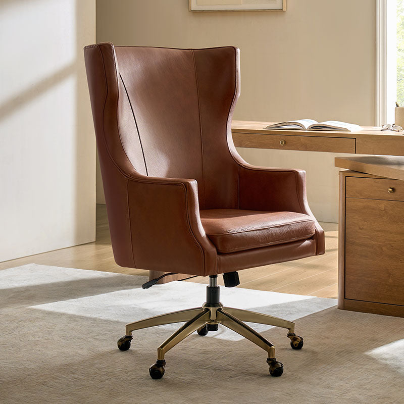 Elodio Chairs in Office with Genuine Leather