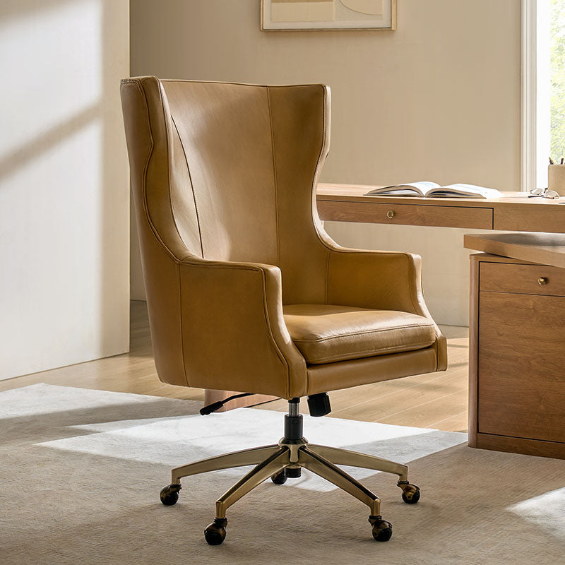 Elodio Chairs in Office with Genuine Leather