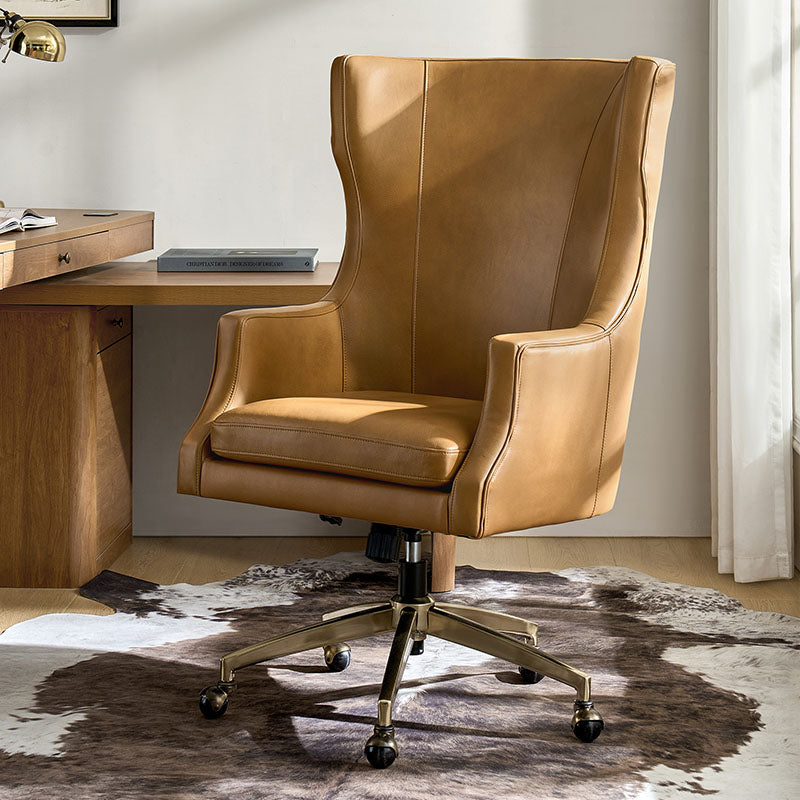 Elodio Chairs in Office with Genuine Leather