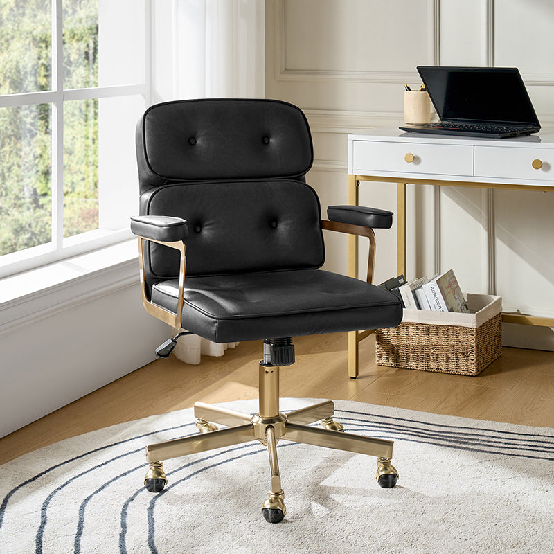 Denise Upholstered Swivel Office Chair