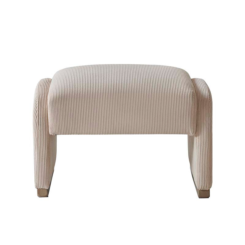 Richard Rounded Modern Design Corduroy Ottoman