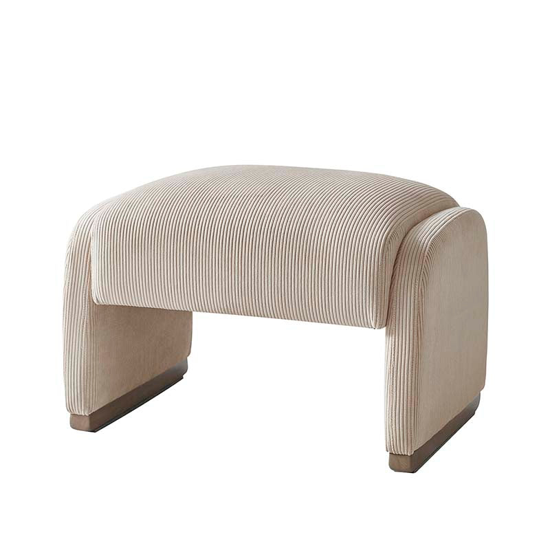 Richard Rounded Modern Design Corduroy Ottoman