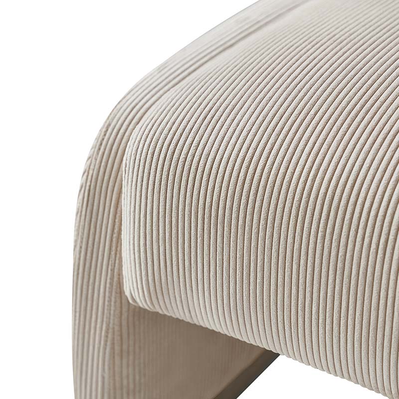 Richard Rounded Modern Design Corduroy Ottoman