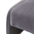 Richard Rounded Modern Design Corduroy Ottoman