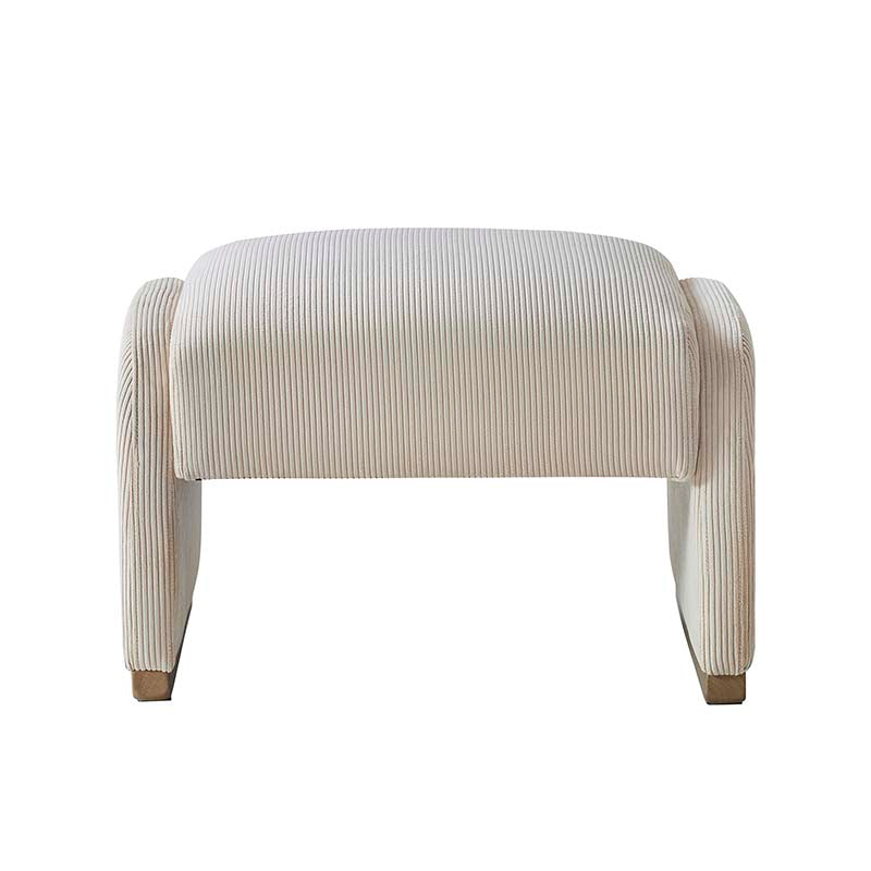 Richard Rounded Modern Design Corduroy Ottoman