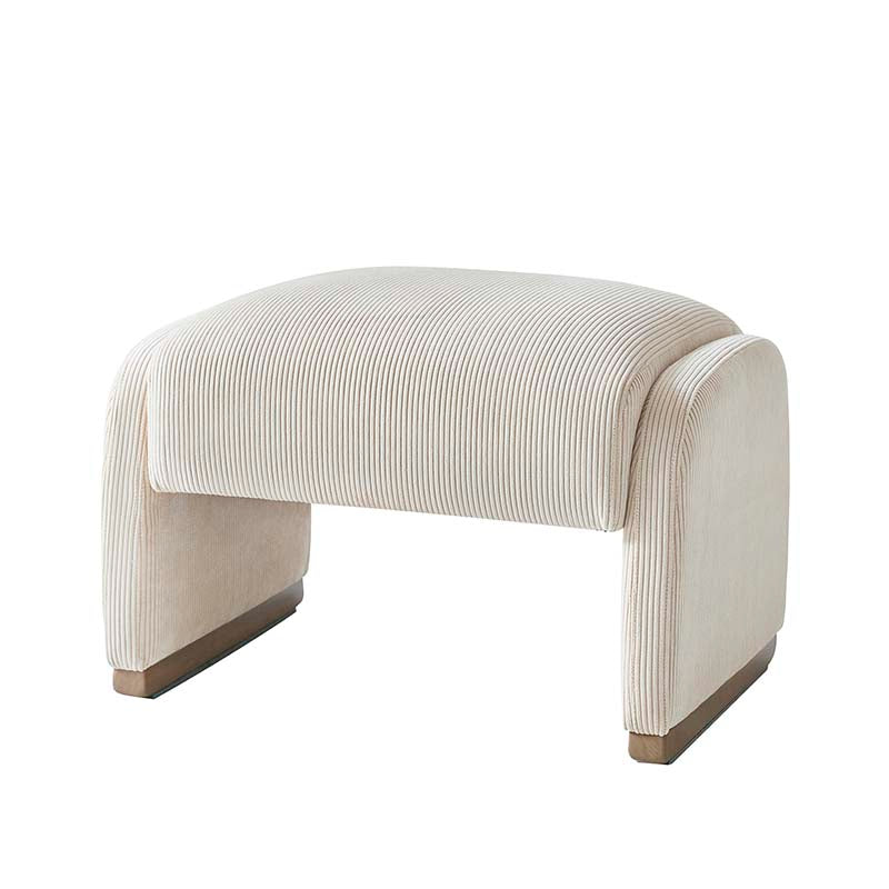 Richard Rounded Modern Design Corduroy Ottoman