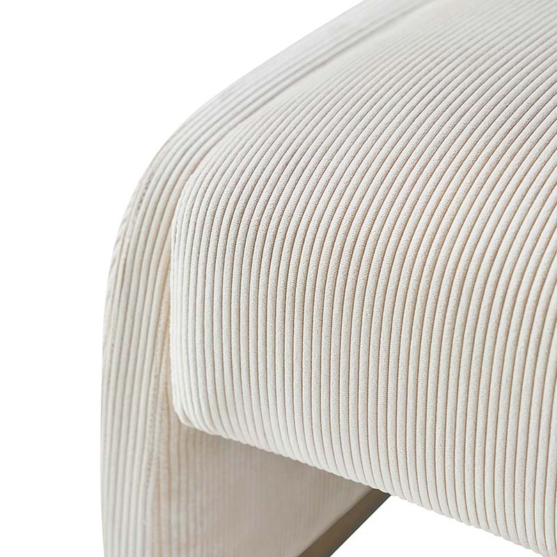 Richard Rounded Modern Design Corduroy Ottoman