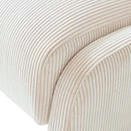 Richard Rounded Modern Design Corduroy Ottoman