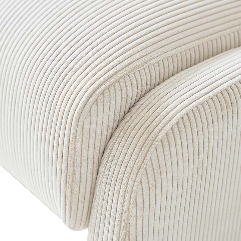 Richard Rounded Modern Design Corduroy Ottoman