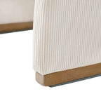 Richard Rounded Modern Design Corduroy Ottoman