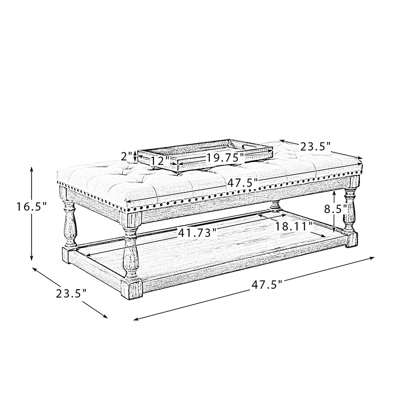 Isaak Upholstered Storage Ottoman
