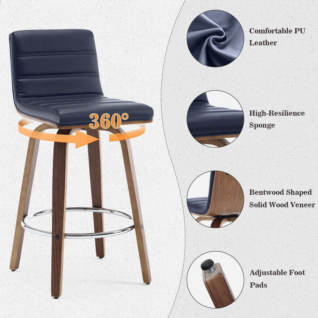 26/29 Faux Leather Swivel Bar/Counter Stools, Set of 2/3
