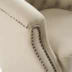 Morris Chesterfield Traditional Rocker Button-Tufted Design Swivel Chair