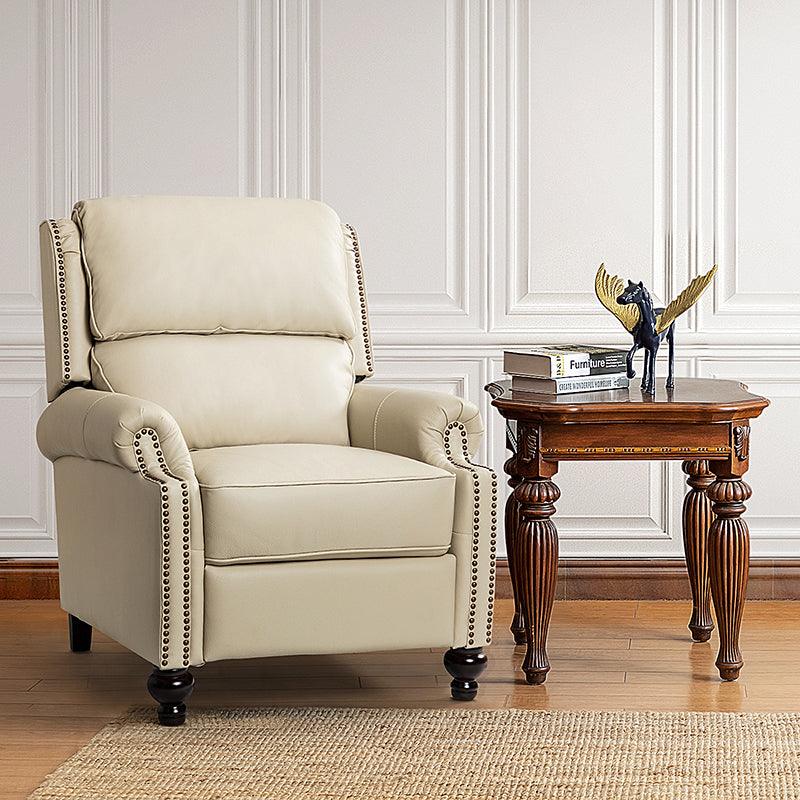 Consuela Mid-century Genuine Leather Recliner