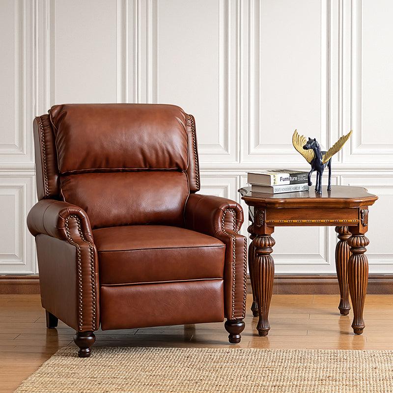 Consuela Mid-century Genuine Leather Recliner