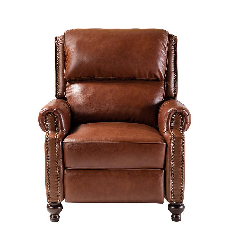 Consuela Mid-century Genuine Leather Recliner