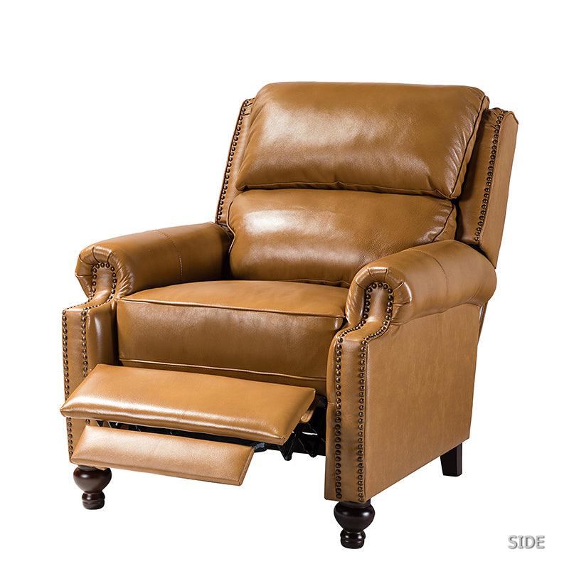Consuela Mid-century Genuine Leather Recliner