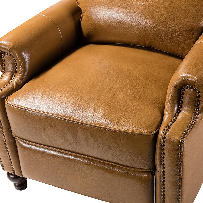 Consuela Mid-century Genuine Leather Recliner