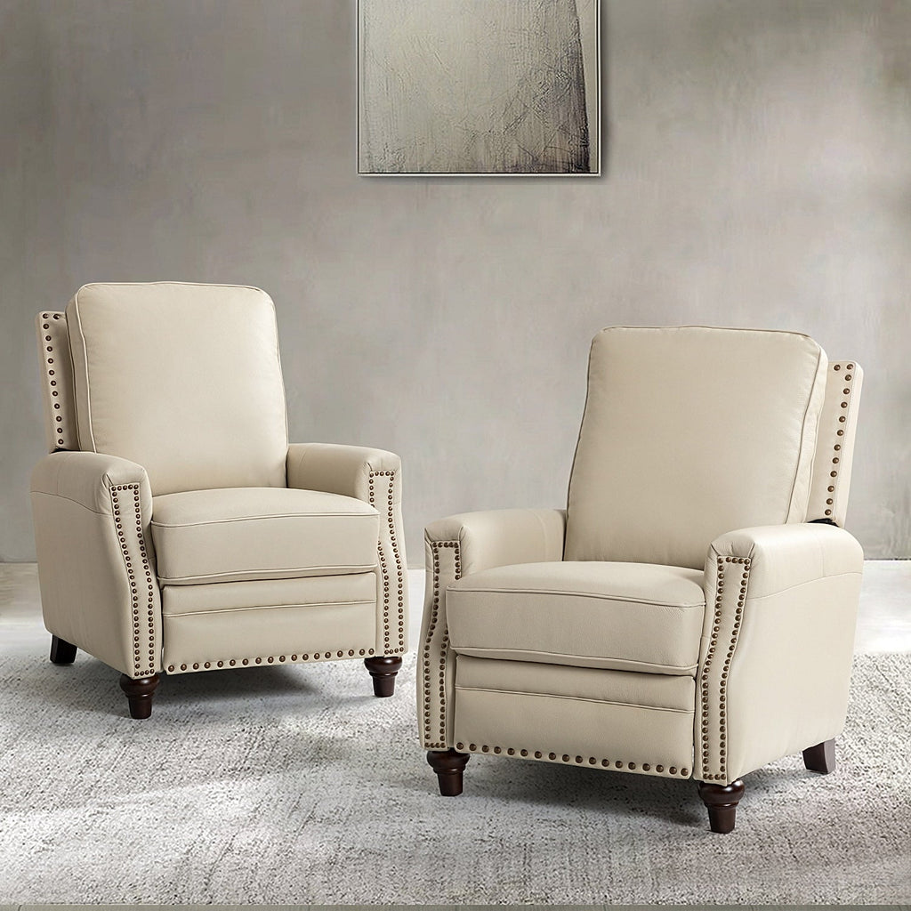 Annabelle Genuine Leather Recliner Chair(Optional Types)