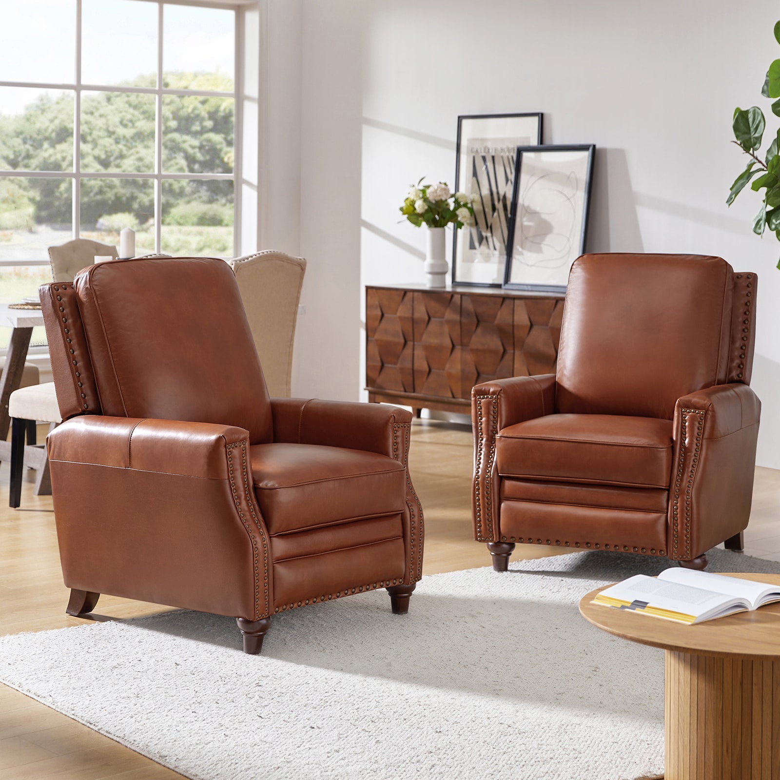 Annabelle Genuine Leather Recliner Chair(Optional Types)