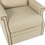 Canace Modern Genuine Leather Manual Glider Rocker Recliner