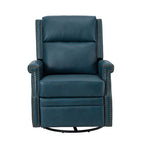 Canace Modern Genuine Leather Manual Glider Rocker Recliner