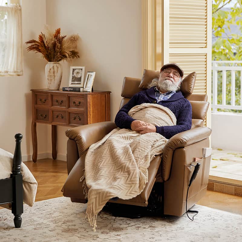 Lay Flat Lift Geri Chairs with Adjustable Head and Lumbar  Lateral  Support