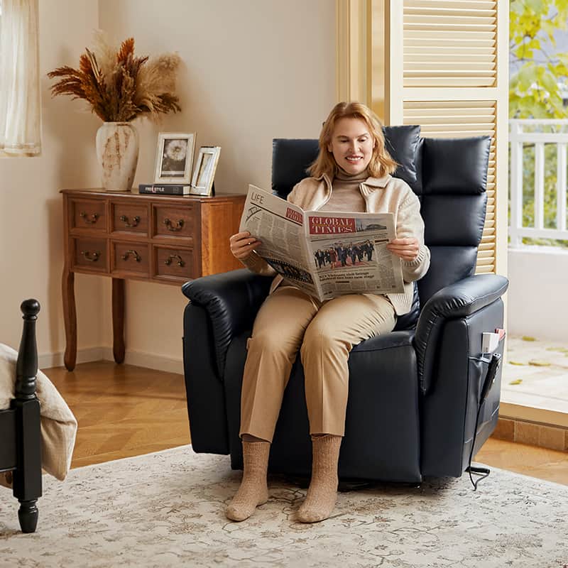 Lay Flat Lift Geri Chairs with Adjustable Head and Lumbar  Lateral  Support