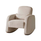 Richard Modern Solid Wood Rocking Chair with Lumbar Pillow